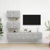 Image de Ensemble de meubles TV 4 pcs Gris béton Bois d ingénierie