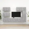 Image de Ensemble de meubles TV 6 pcs Gris béton Bois d ingénierie