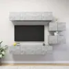 Image de vidaXL 6-delige Tv-meubelset bewerkt hout betongrijs3079146
