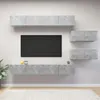 Image de Ensemble de meubles TV 6 pcs Gris béton Bois d ingénierie