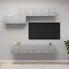 Image de vidaXL Ensemble de Meubles TV 7 pcs, Ensemble d'Armoires de Télévision avec Rangement, Meubles Télé de Salon, Gris Béton Bois d'Ingénierie