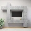 Image de vidaXL Ensemble de Meuble TV 9 pcs Suspendu Mural Ensemble d'Armoires Stéréo Salon Salle de Séjour Maison Intérieur Gris Béton Aggloméré