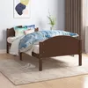 Image de vidaXL Bedframe massief grenenhout donkerbruin 100x200 cm322042