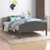 Image de vidaXL Bedframe massief grenenhout donkergrijs 120x200 cm322048