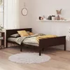 Image de vidaXL Bedframe massief grenenhout donkerbruin 160x200 cm322199