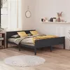 Image de vidaXL Bedframe massief grenenhout grijs 200x200 cm322208