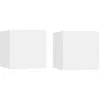 Image de vidaXL Tables de chevet 2 pcs Blanc 30,5x30x30 cm Bois d'ingénierie3079707