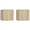 Image de Tables de chevet 2pcs Chêne sonoma 30,5x30x30cm Bois ingénierie