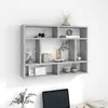 Image de Étagère murale Gris béton 75x16x55 cm Bois d ingénierie