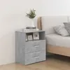 Image de Table de chevet Gris béton 50x32x60 cm
