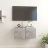 Image de Meuble TV suspendu Gris béton 60x30x30 cm