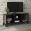 Image de Meuble TV Gris 105x36x47 cm Métal et MDF