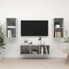 Image de vidaXL Ensemble de meuble TV 3 pcs Gris béton Aggloméré