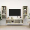 Image de vidaXL Ensemble de Meubles TV 3 pcs, Ensemble d'Armoires de Télévision avec Rangement, Meubles Télé de Salon, Chêne Sonoma Bois d'Ingénierie