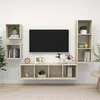 Image de vidaXL Ensemble de Meubles TV 4 pcs, Ensemble d'Armoires de Télévision avec Rangement, Meubles Télé de Salon, Chêne Sonoma Bois d'Ingénierie 3079775