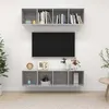 Image de vidaXL Meubles TV muraux 2 pcs Gris béton Aggloméré
