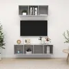 Image de vidaXL Ensemble de meuble TV 2 pcs Gris béton Aggloméré