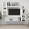 Image de Ensemble de meubles TV 4 pcs Blanc Bois d ingénierie