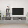 Image de vidaXL Ensemble de meuble TV 3 pcs Gris béton Aggloméré