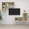 Image de Meubles TV muraux 4 pcs Chêne sonoma Bois d ingénierie