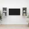 Image de Meubles TV muraux 2 pcs Gris béton Bois d ingénierie