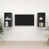 Image de Meubles TV muraux 2 pcs Gris brillant Bois d ingénierie