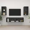 Image de vidaXL Tv-wandmeubelen 4 st spaanplaat hoogglans grijs3079879