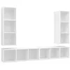 Image de vidaXL Meubles TV muraux 4 pcs Blanc Aggloméré