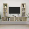 Image de vidaXL Meubles TV Muraux 4 pcs, Armoires de Télévision Suspendues, Meubles Télé Flottants de Salle de Séjour Salon, Chêne Sonoma Bois d'Ingénierie