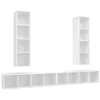 Image de Meubles TV muraux 4 pcs Blanc Aggloméré