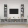 Image de Meubles TV muraux 4 pcs Gris béton Bois d ingénierie