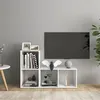Image de vidaXL Meubles TV 2 pcs, Armoires de Télévision avec Rangement, Meubles Télé de Salon Salle de Séjour Intérieur, Blanc Bois d'Ingénierie