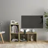 Image de vidaXL Meubles TV 2 pcs, Armoires de Télévision avec Rangement, Meubles Télé de Salon Salle de Séjour, Chêne Sonoma Bois d'Ingénierie