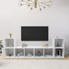 Image de Meubles TV 4 pcs Blanc 72x35x36,5 cm Aggloméré