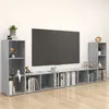 Image de Meubles TV 4 pcs Gris béton 107x35x37 cm Bois d ingénierie