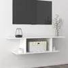 Image de Meuble TV mural Blanc 103x30x26,5 cm