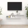 Image de Étagère TV murale Blanc 125x18x23 cm Bois d'ingénierie