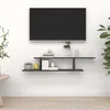Image de Étagère TV murale Noir 125x18x23 cm Bois d'ingénierie