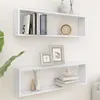 Image de Étagères cube murales 2 pcs blanc 100x15x30cm bois d ingénierie