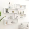 Image de Étagères cube murales 4 pcs Blanc 100x15x30cm bois d ingénierie