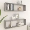 Image de Étagères cube murales 2 pcs gris béton bois d ingénierie