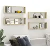 Image de Étagères cube murales 4 pcs Chêne sonoma 80x15x26,5 cm
