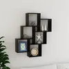 Image de Étagère murale cube Noir 78x15x93 cm Bois d’ingénierie