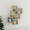 Image de Étagère murale cube Chêne sonoma 78x15x93 cm Bois d’ingénierie
