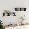 Image de vidaXL Wandschappen 2 st 90x18x20 cm bewerkt hout hoogglans grijs807204