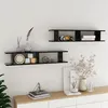 Image de vidaXL Wandschappen 2 st 105x18x20 cm bewerkt hout zwart807206