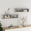 Image de vidaXL Wandschappen 2 st 105x18x20 cm bewerkt hout betongrijs807209