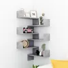 Image de Étagères murales d angle 2 pcs Gris béton Bois d’ingénierie