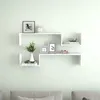 Image de Étagères murales 2 pcs blanc 100x15x20 cm bois d ingénierie