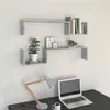Image de Étagères murales 2 pcs gris béton 100x15x20cm bois d ingénierie